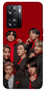 Чехол BTS in red для Oppo A57s