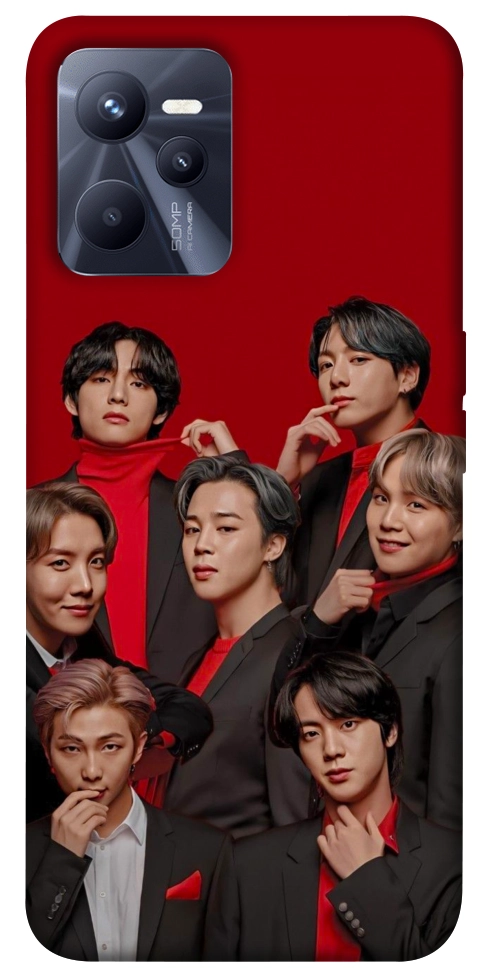 Чехол BTS in red для Realme C35