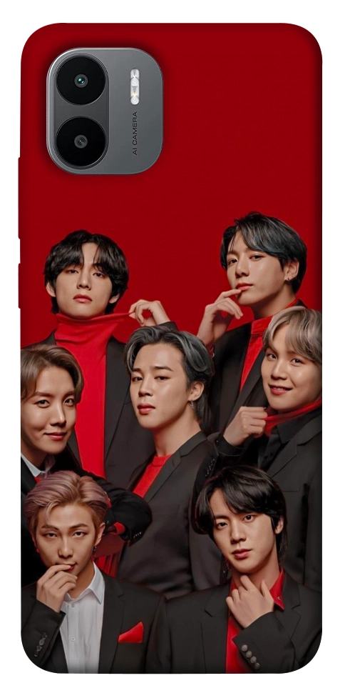 Чохол BTS in red для Xiaomi Redmi A1