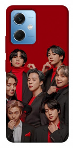 Чохол BTS in red для Xiaomi Redmi Note 12 5G