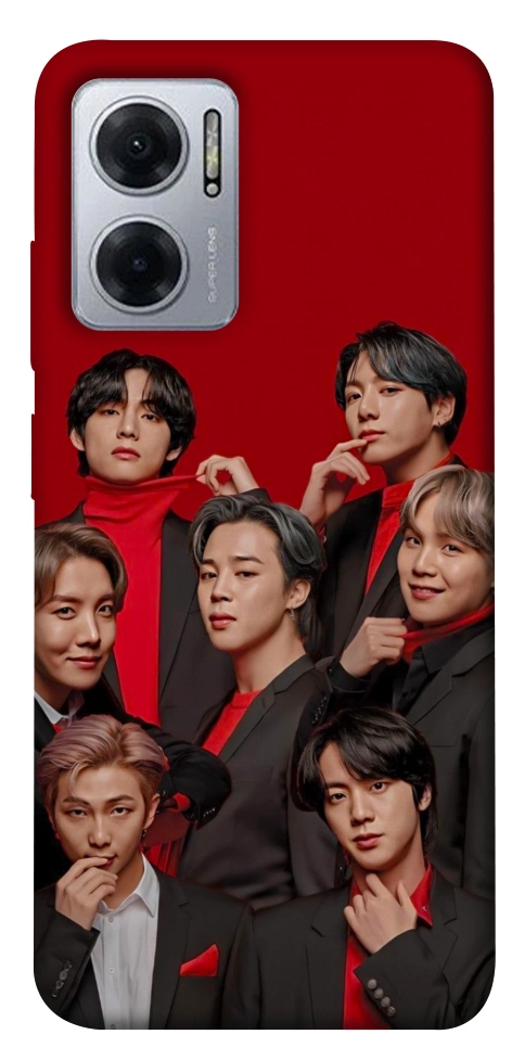 Чохол BTS in red для Xiaomi Redmi Note 11E