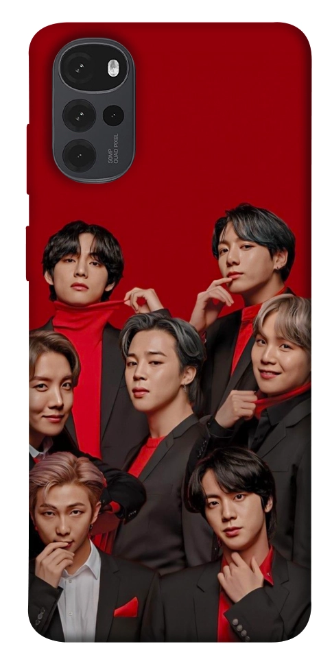 Чохол BTS in red для Motorola Moto G22
