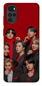 Чохол BTS in red для Motorola Moto G22