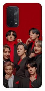 Чехол BTS in red для Oppo A74 5G