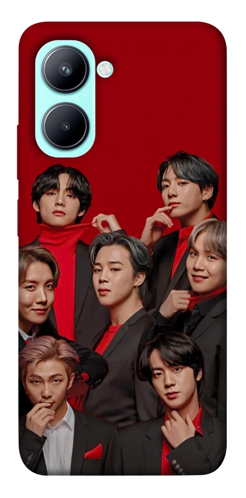 Чехол BTS in red для Realme C33