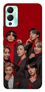 Чохол BTS in red для Infinix Hot 12 Play