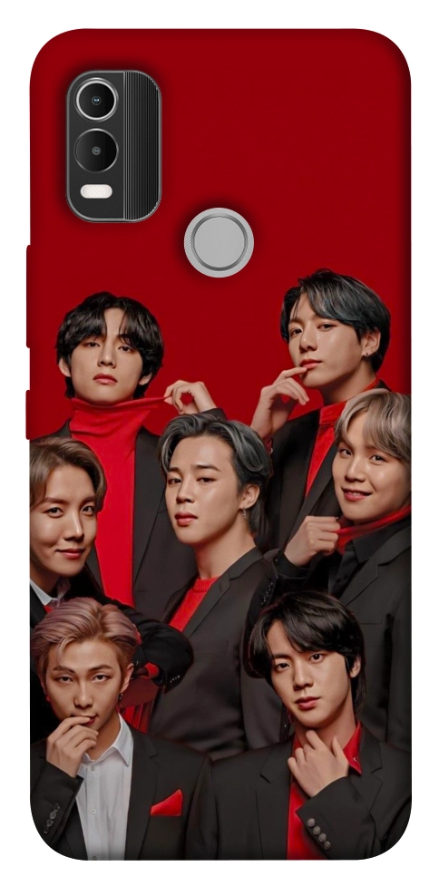 Чохол BTS in red для Nokia C21 Plus