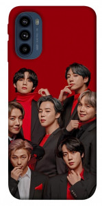 Чохол BTS in red для Motorola Moto G41