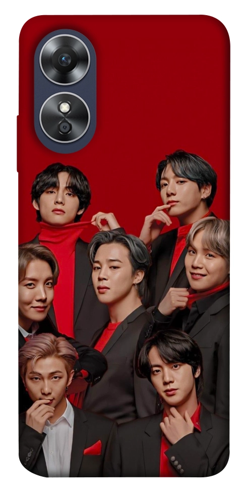 Чехол BTS in red для Oppo A17