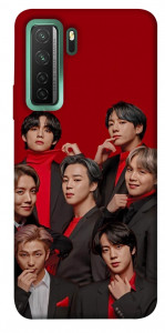 Чохол BTS in red для Huawei nova 7 SE
