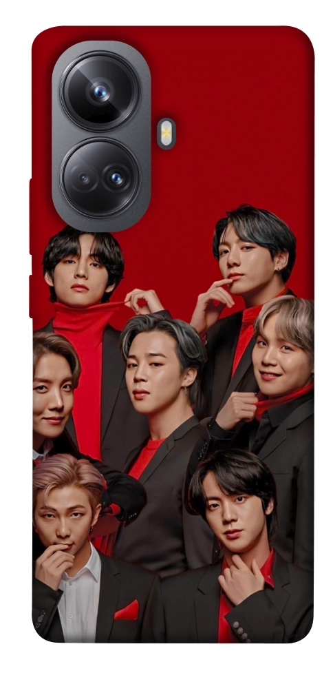 Чехол BTS in red для Realme 10 Pro+