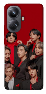 Чехол BTS in red для Realme 10 Pro+