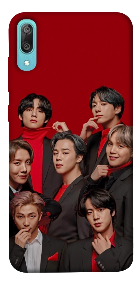 Чехол BTS in red для Huawei Y6 Pro (2019)