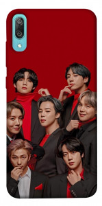 Чехол BTS in red для Huawei Y6 Pro (2019)