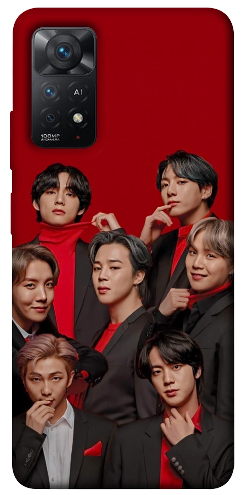 Чохол BTS in red для Xiaomi Redmi Note 12 Pro
