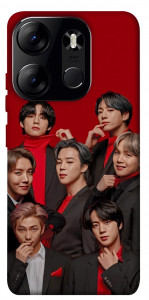 Чохол BTS in red для Tecno Spark Go 2023