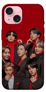 Чехол BTS in red для iPhone 15