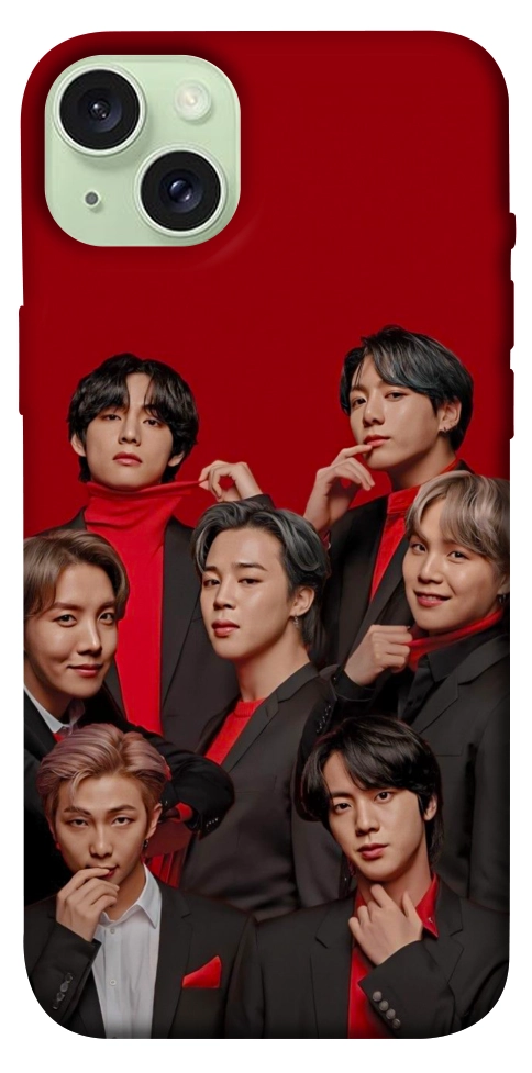 Чохол BTS in red для iPhone 15 Plus