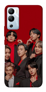 Чохол BTS in red для Infinix Hot 12i