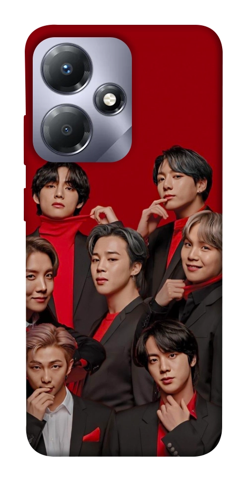 Чехол BTS in red для Infinix Hot 30i