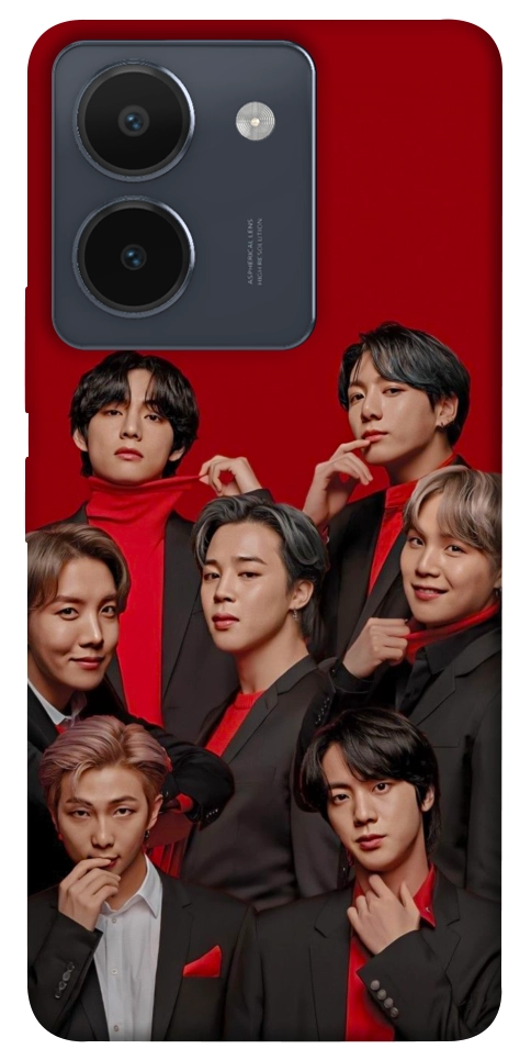 Чехол BTS in red для Vivo Y36