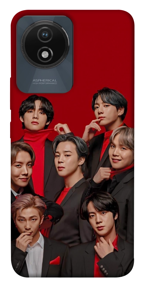 Чехол BTS in red для Vivo Y02