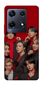 Чехол BTS in red для Infinix Note 30 Pro NFC
