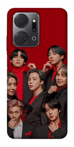 Чехол BTS in red для Huawei Honor X7a