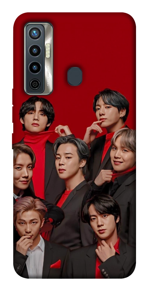 Чохол BTS in red для TECNO Camon 17