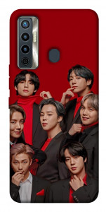 Чохол BTS in red для TECNO Camon 17