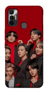 Чехол BTS in red для TECNO Spark 7