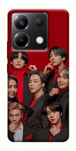 Чехол BTS in red для Xiaomi Poco X6