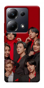 Чохол BTS in red для Xiaomi Poco M6