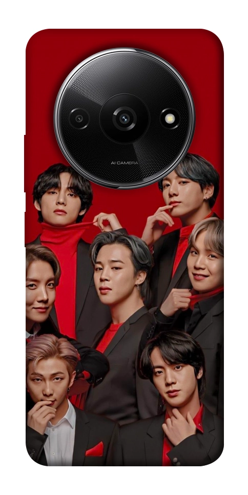 Чохол BTS in red для Xiaomi Redmi A3