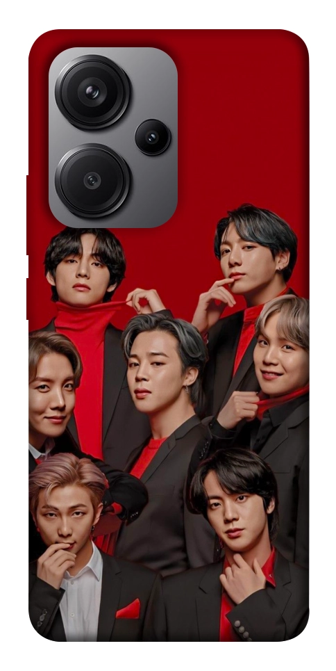 Чехол BTS in red для Xiaomi Redmi Note 13 Pro+