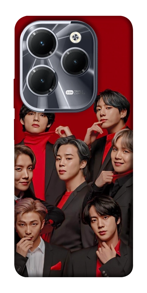 Чохол BTS in red для Infinix Hot 40
