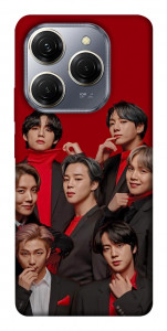 Чохол BTS in red для TECNO Spark 20 Pro