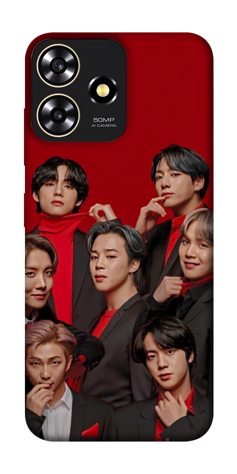 Чехол BTS in red для ZTE Blade A73 4G