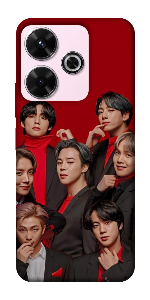 Чехол BTS in red для Xiaomi Redmi 13 4G