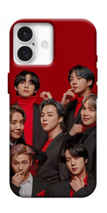Чохол BTS in red для iPhone 16 Plus