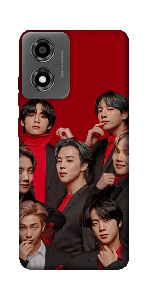 Чохол BTS in red для Motorola Moto E14