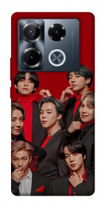 Чохол BTS in red для Infinix Note 40 Pro 4G