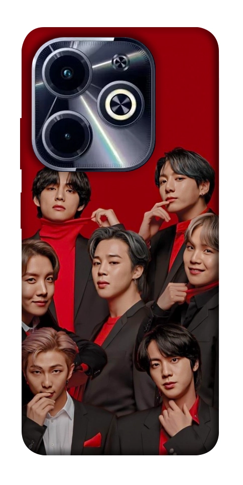 Чохол BTS in red для TECNO Spark 20