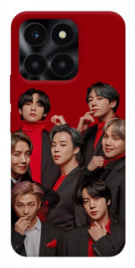 Чехол BTS in red для Huawei Honor X6a