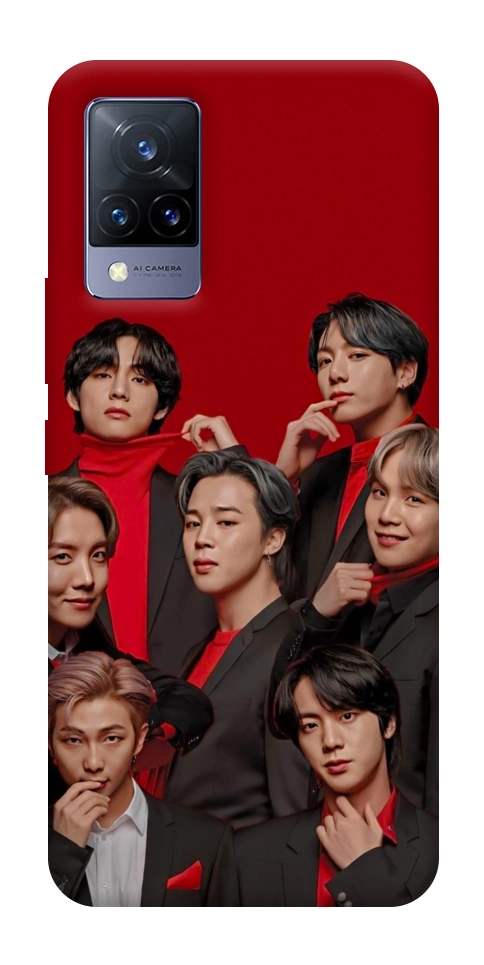Чехол BTS in red для Vivo V21