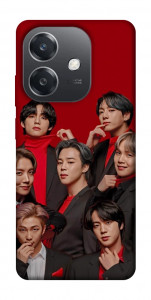 Чехол BTS in red для Oppo А3х 4G