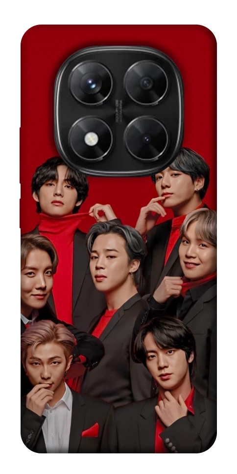 Чехол BTS in red для Xiaomi Redmi Note 14 Pro 5G