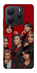 Чохол BTS in red для Xiaomi Redmi Note 14 5G