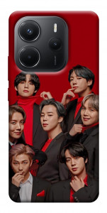 Чехол BTS in red для Xiaomi Redmi Note 14 4G (Int. version)