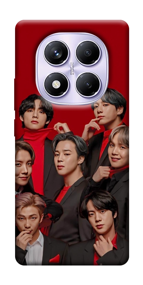 Чехол BTS in red для Xiaomi Poco X7